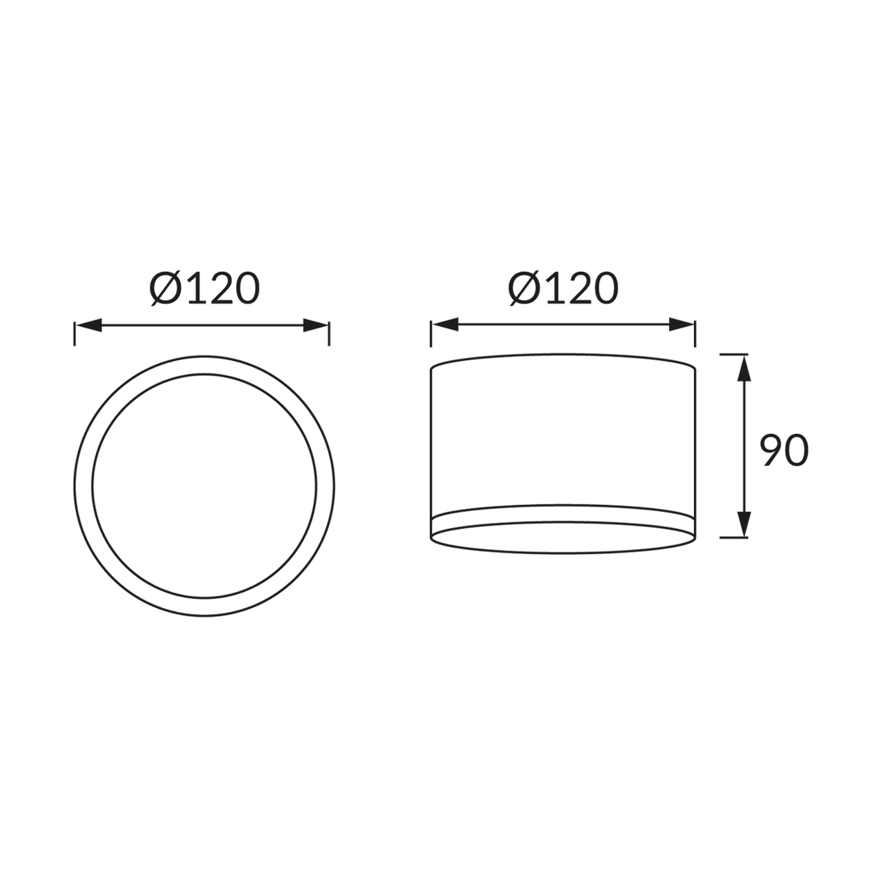 Oprawa downlight natynkowa LED ROLEN lampa okrągła tuba 10W 4100K 840lm 140° biała STRUHM 03109