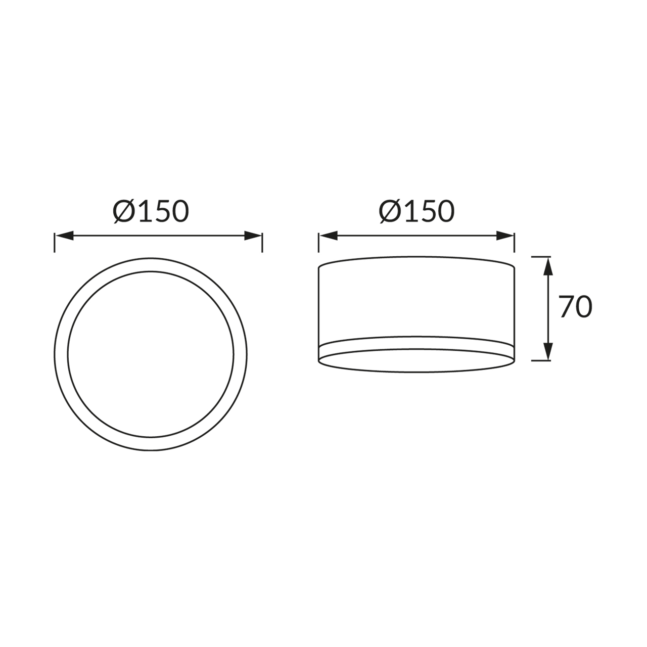 Oprawa downlight natynkowa LED ROLEN lampa okrągła tuba 15W 4100K 1330lm 140° czarna STRUHM 03782