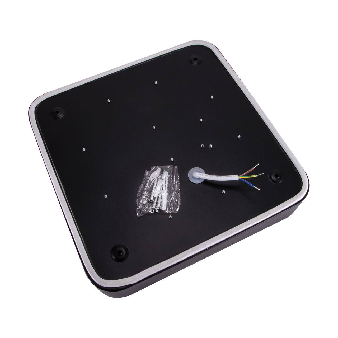 Oprawa plafon LED TOTEM D lampa 24W 4000K 1770lm 140° czarna STRUHM 03930