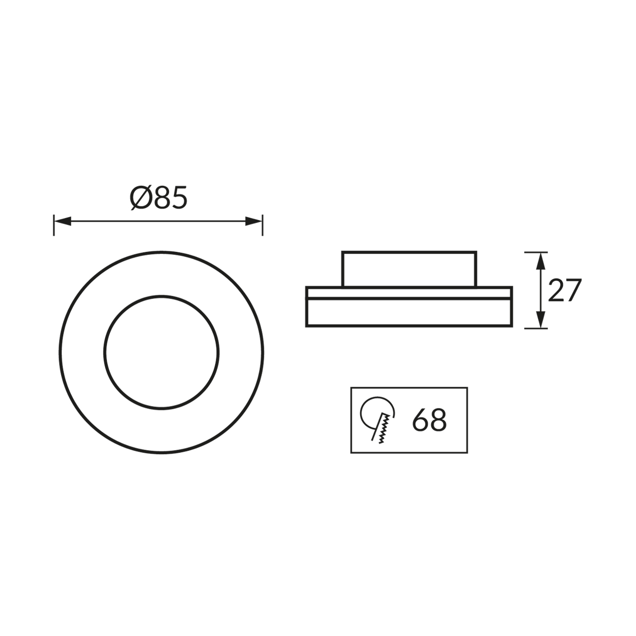 Oprawa downlight DUKAT GU10 lampa punktowa 35W IP44 złota STRUHM 04242
