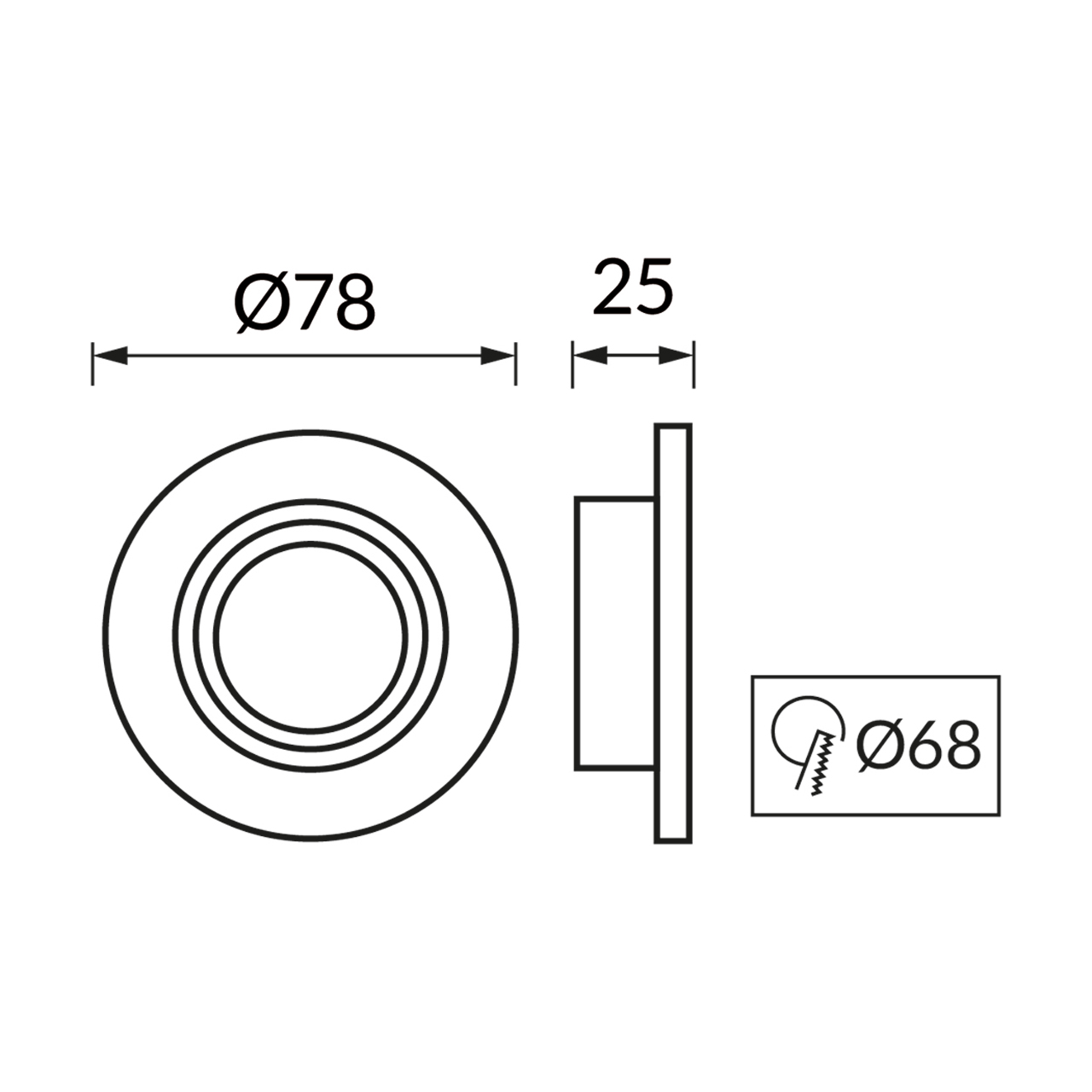 Oprawa downlight PLUTO GU10 lampa punktowa 35W biały/chrom STRUHM 04350