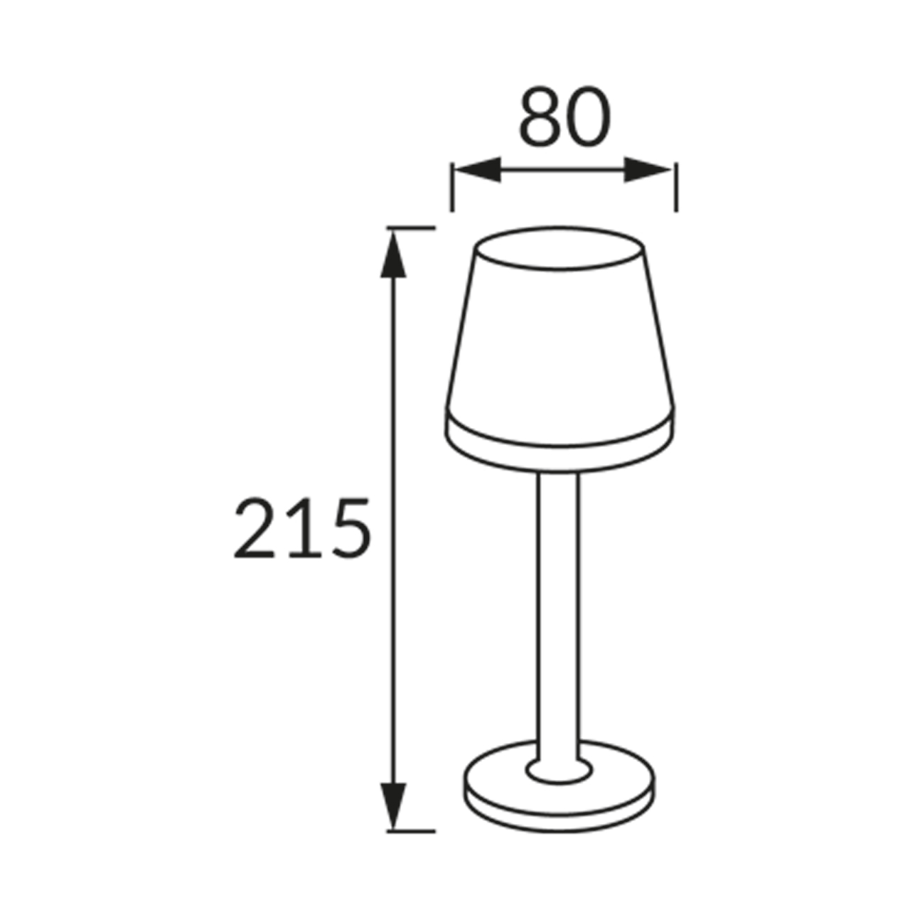 Lampka stołowa solarna LED TULIA BLACK 0,2W z baterią 1,2V AA IP44 czarna STRUHM 04370