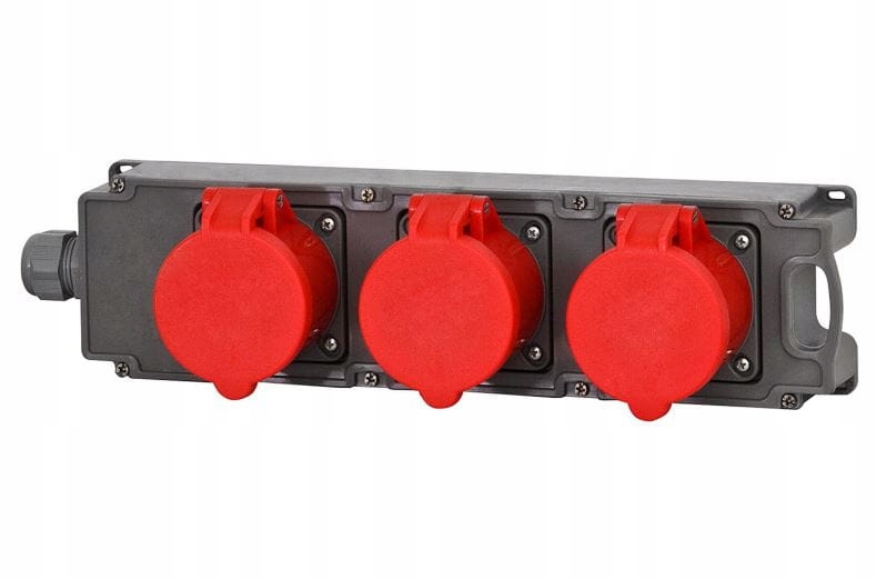 Rozgałęźnik siłowy 1x32A 5P 2x16A 5P IP44 TRIBOX szara F-Elektro F3.0577