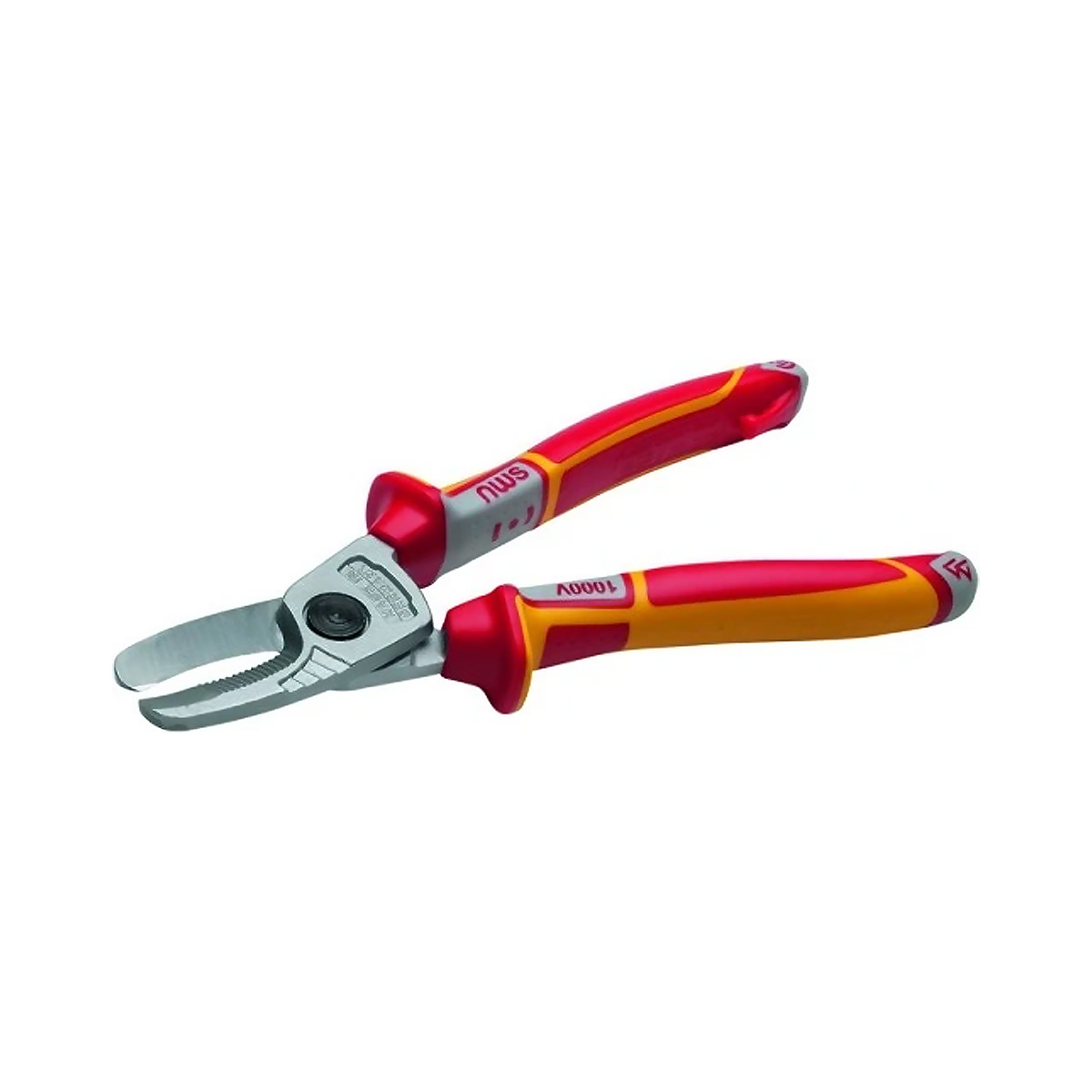 Nożyce do kabli obcinaczki boczne izolowane 210mm czerwono-żółte NWS NW043-49-VDE-210