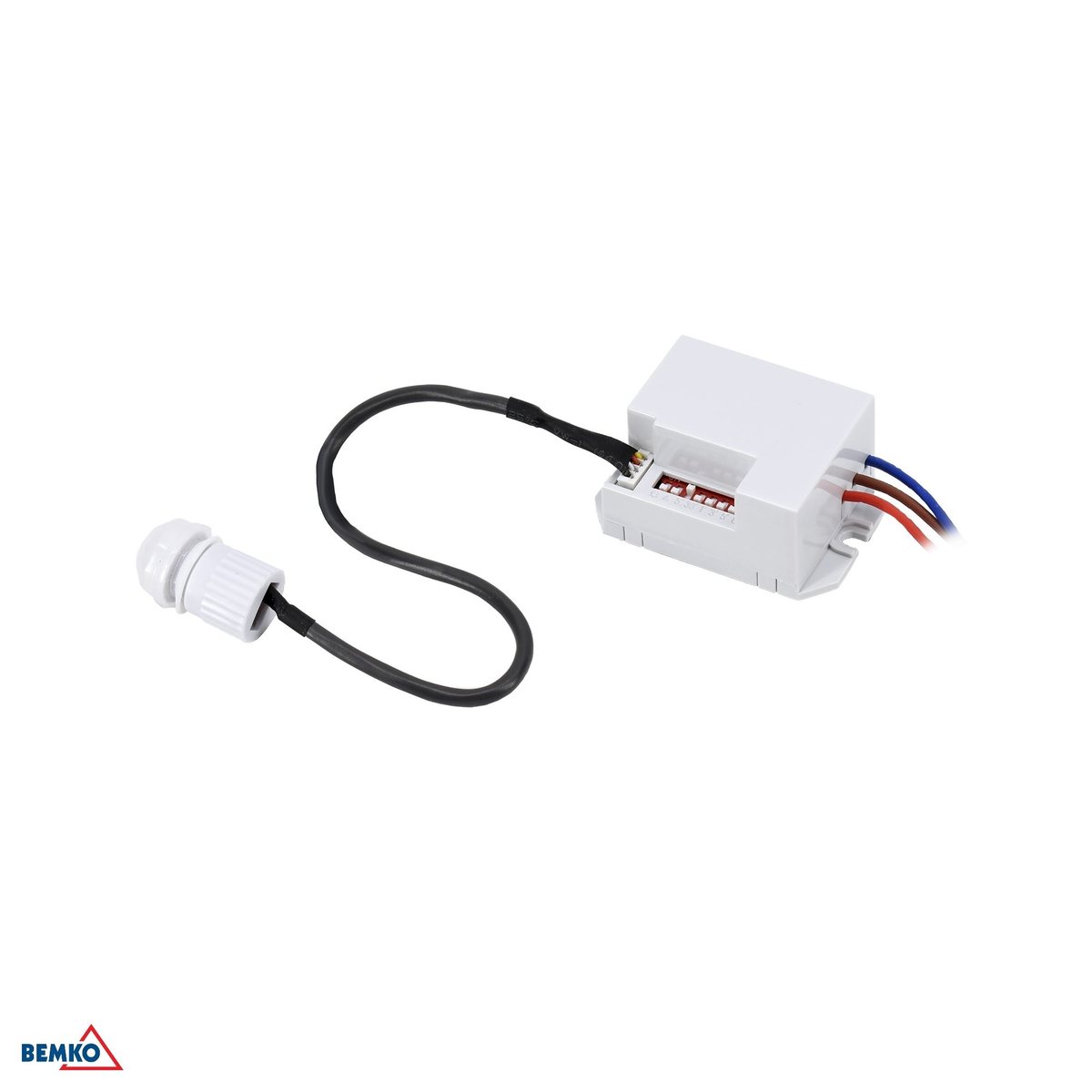 Czujnik ruchu Bemko SES24WH — moduł elektroniki z sondą na przewodzie