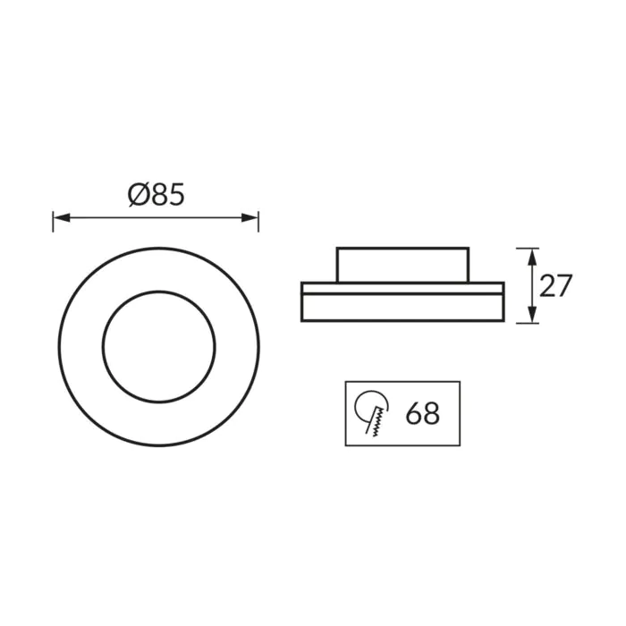 Oprawa downlight, Oprawa wpuszczana Struhm 04242