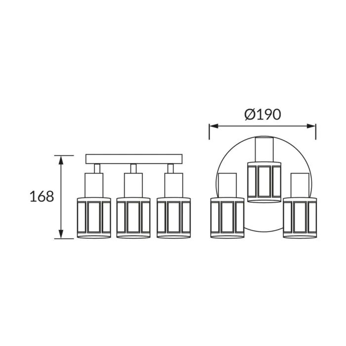 Kinkiet, Oprawa sufitowa Struhm 04902