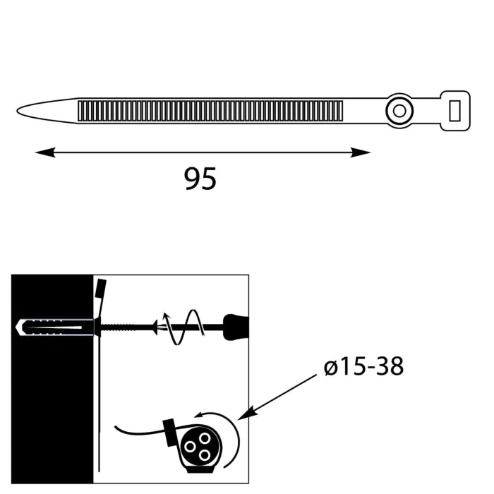 Opaska kablowa Elektro-Plast Opatówek 12.39