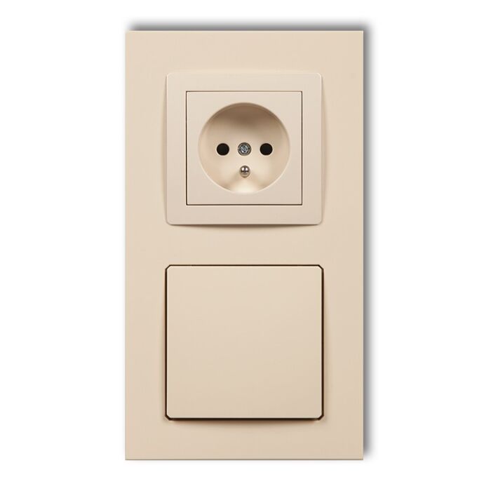 Gniazdo ssące z gniazdem elektrycznym Karlik 1DGV-2