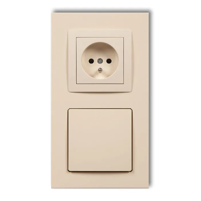 Gniazdo ssące z gniazdem elektrycznym Karlik 1DGV-2