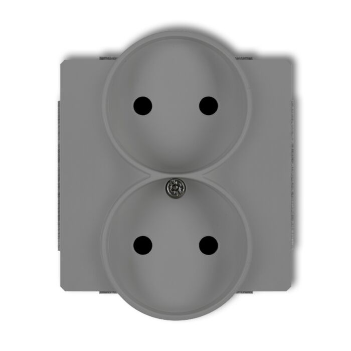 Gniazdo podwójne Karlik 27DGPR-2p
