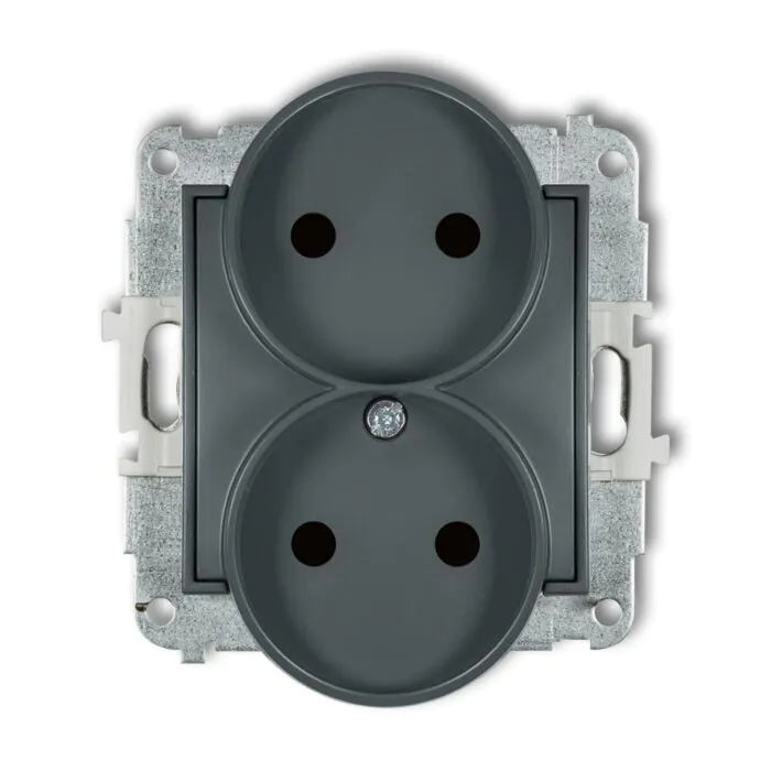 Gniazdo podwójne Karlik 28MGPR-2p