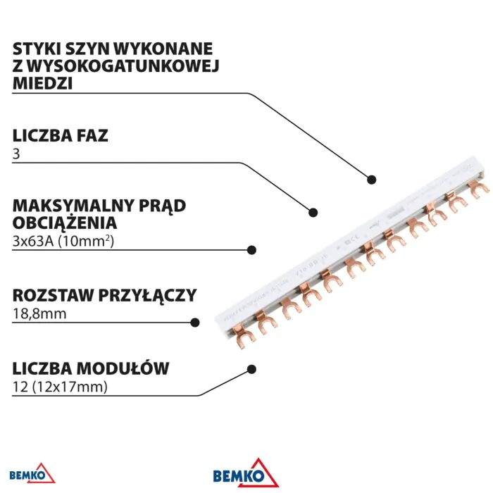 Szyna łączeniowa Bemko A19-BB-3F