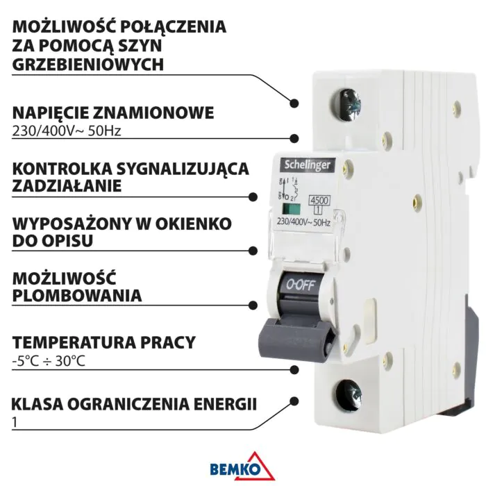 Wyłącznik nadprądowy Schelinger A02-G7-1P-C25