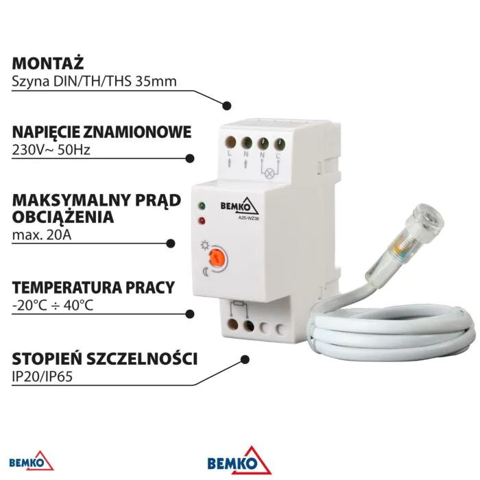 Automat zmierzchowy modułowy Bemko A25-WZ38