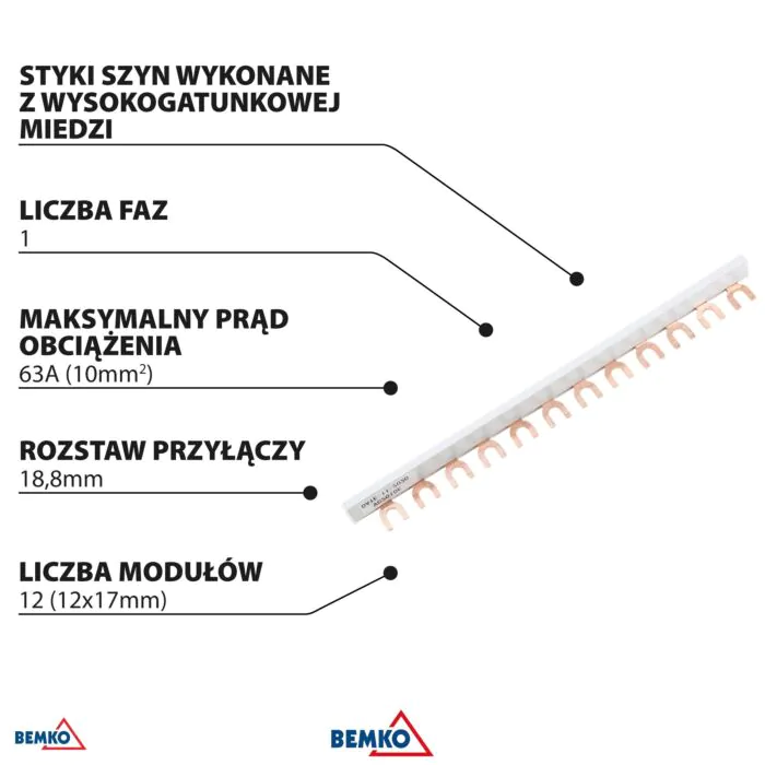 Szyna łączeniowa Bemko A19-BB-1F