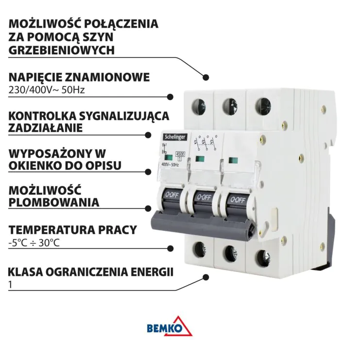Wyłącznik nadprądowy Schelinger A02-G7-3P-B16