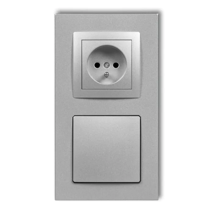 Gniazdo ssące z gniazdem elektrycznym Karlik 7DGV-2