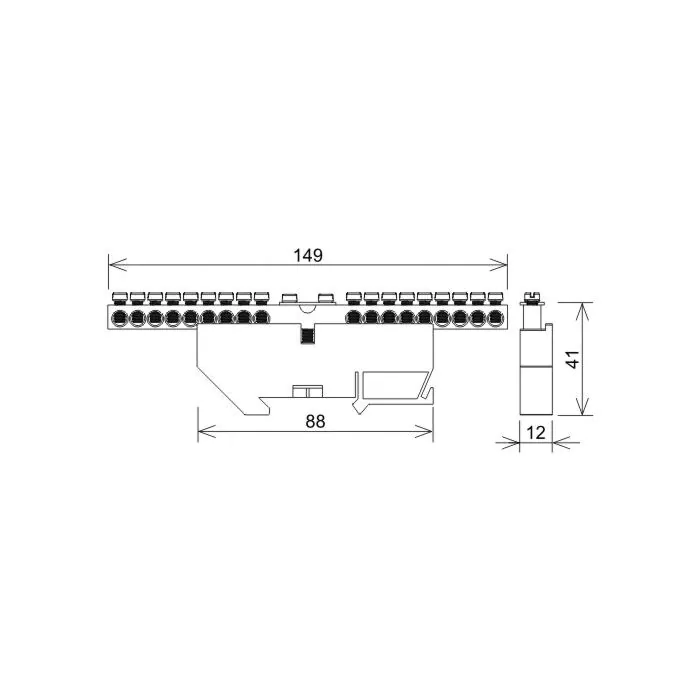 Listwa szynowa zerowa An-kom R739604