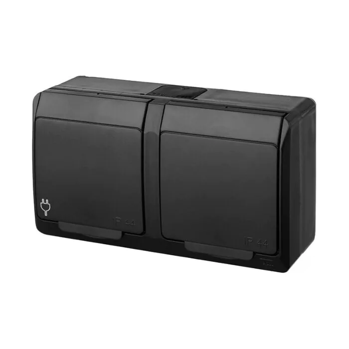 Gniazdo podwójne, Gniazdo hermetyczne Elektro-Plast Nasielsk 0322-09