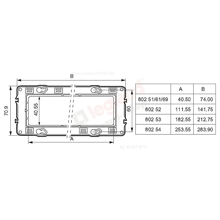 Uchwyt montażowy do kanałów DLP Legrand 080252