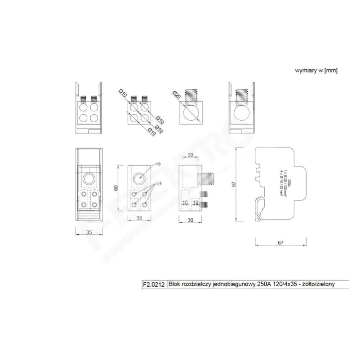 Blok rozdzielczy F-elektro F2.0212