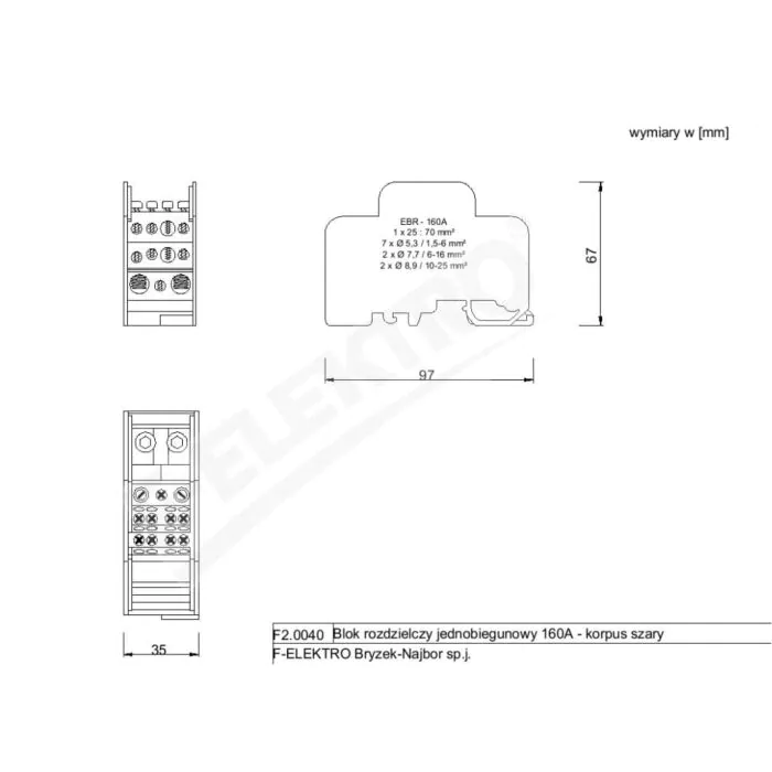 Blok rozdzielczy F-elektro F2.0042