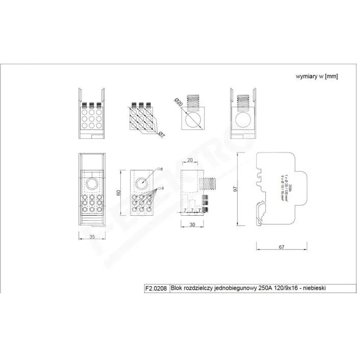 Blok rozdzielczy F-elektro F2.0208