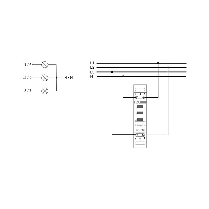 Lampka sygnalizacyjna F&F LK-713G