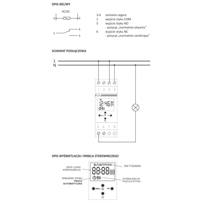 Programator czasowy astronomiczny F&F PCZ-525.3