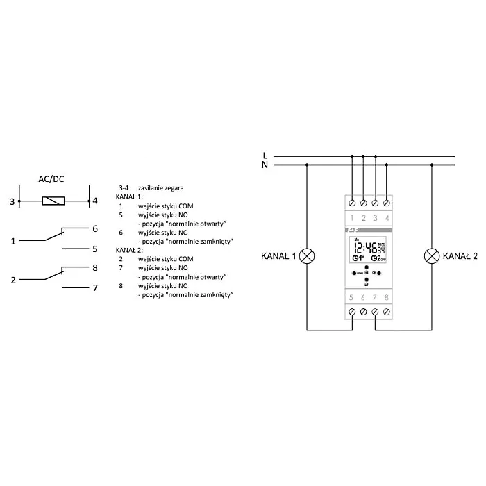 Programator czasowy tygodniowy F&F PCZ-522