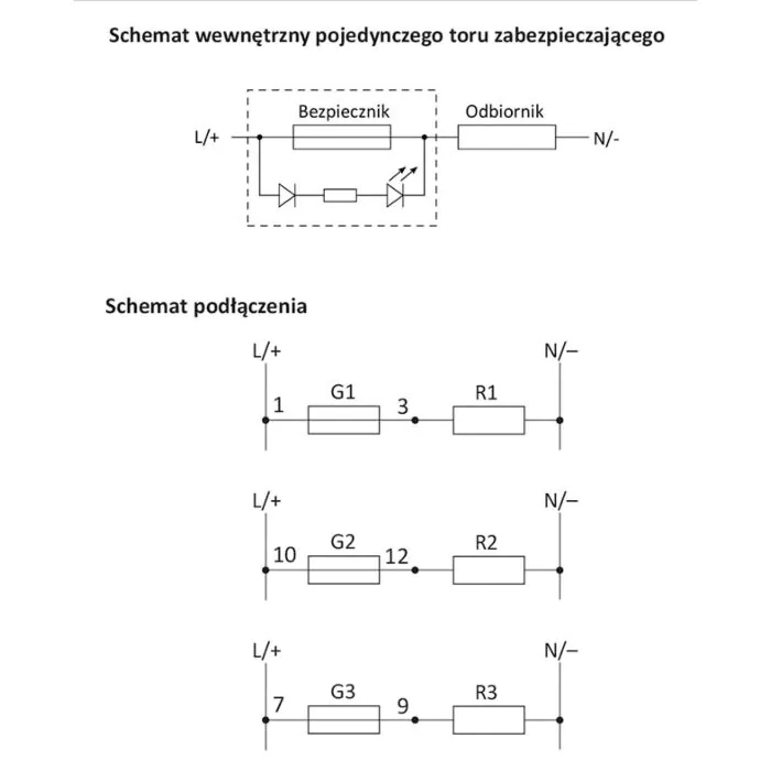 Lamka sygnalizacyjna z zabezpieczeniem F&F BZ-3