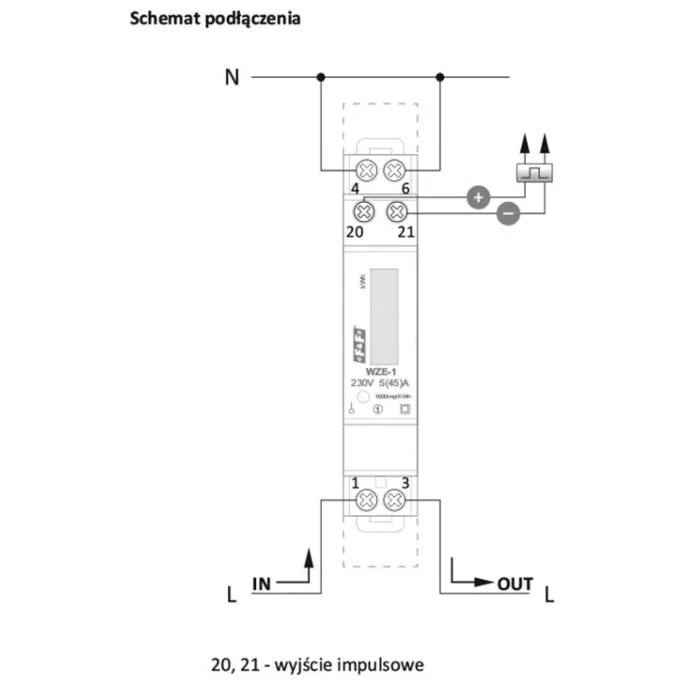Licznik zużycia energii elektrycznej F&F WZE-1
