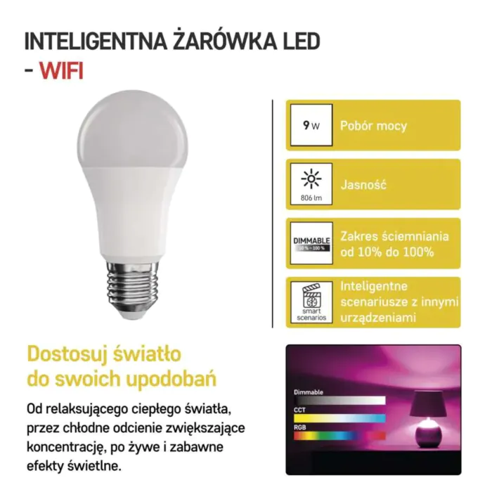 Żarówka LED SMART Emos ZQW514R