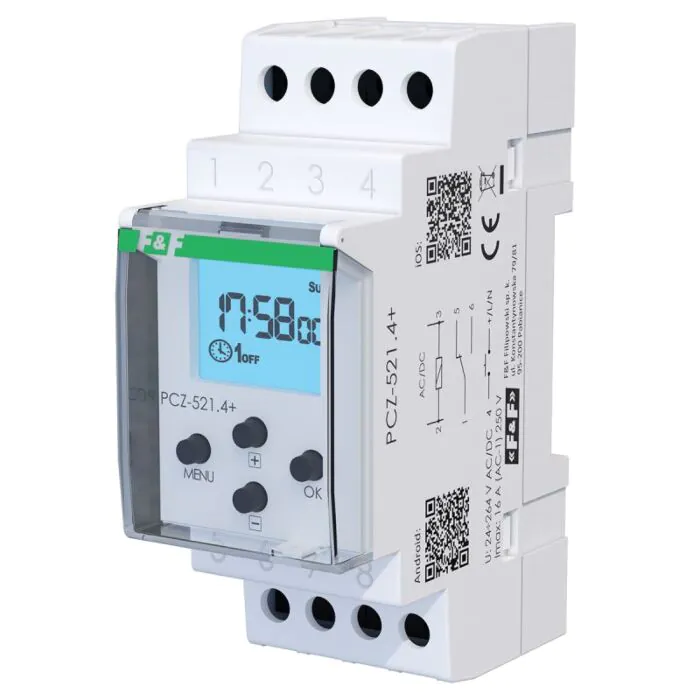 Programator czasowy tygodniowy F&F PCZ-521.4-PLUS