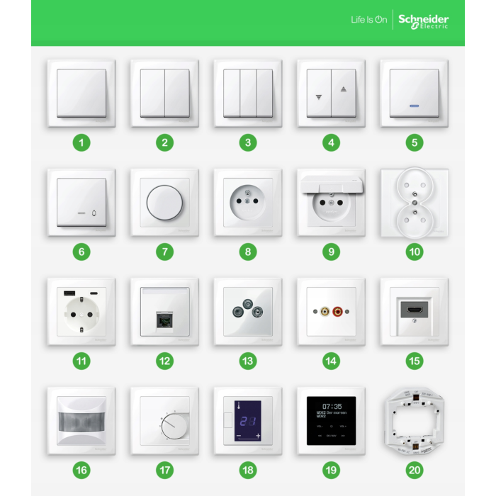 Ramka poczwórna Schneider Electric MTN4040-3614