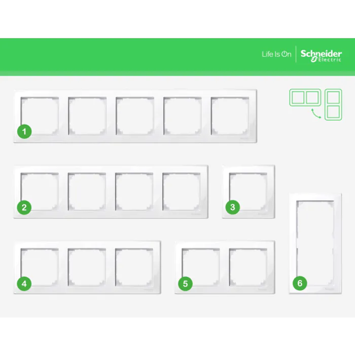 Ramka poczwórna Schneider Electric MTN4040-3614