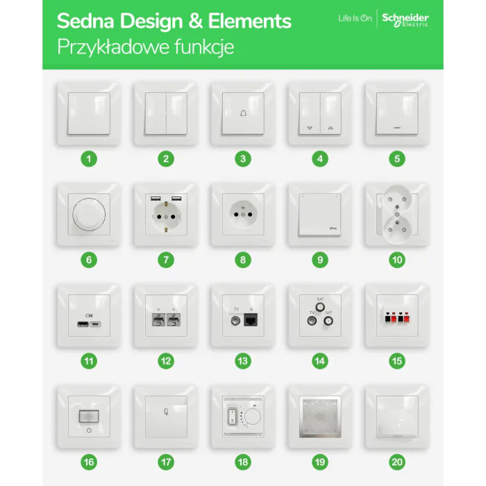 Gniazdo pojedyncze, Gniazdo USB Schneider Electric SDD114072