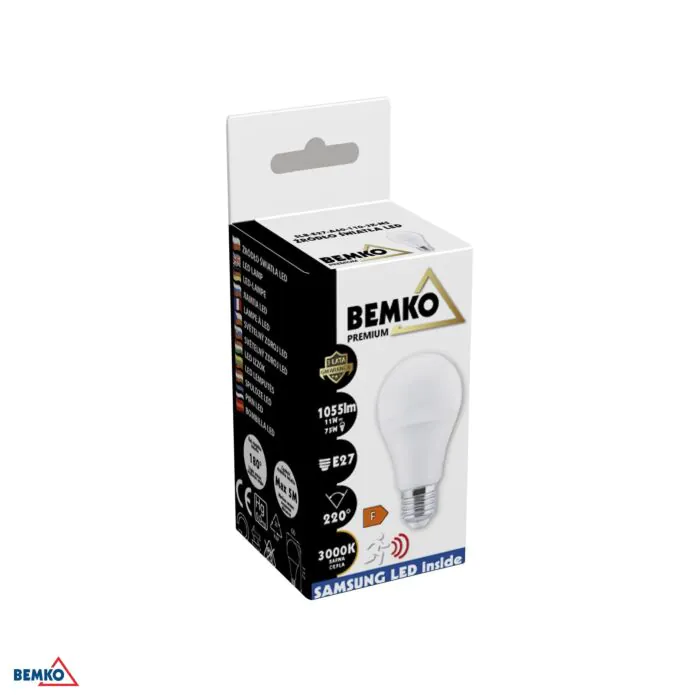 Żarówka LED Bemko D84-SLB-E27-A60-110-3K-MS