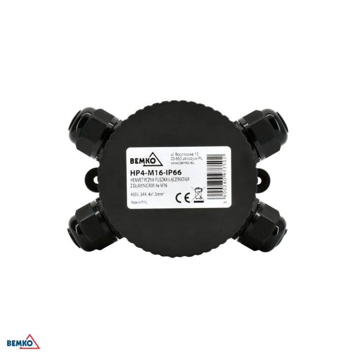 Puszka natynkowa, Puszka hermetyczna Bemko E04-HP4-M16-IP66