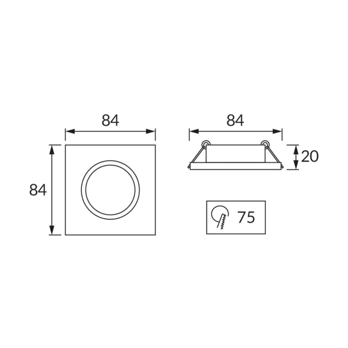 Oprawa downlight, Oprawa wpuszczana Struhm 01232