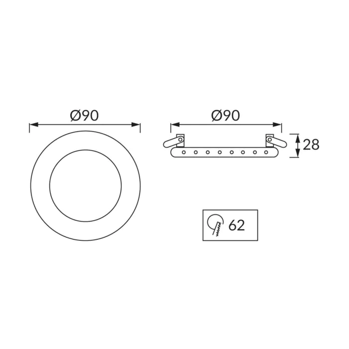 Oprawa downlight, Oprawa wpuszczana Struhm 02918