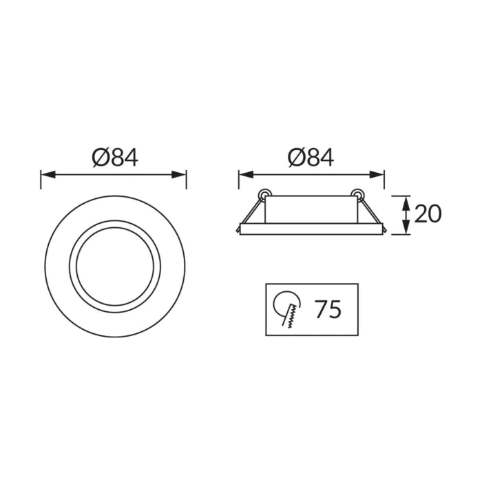 Oprawa downlight, Oprawa wpuszczana Struhm 03675