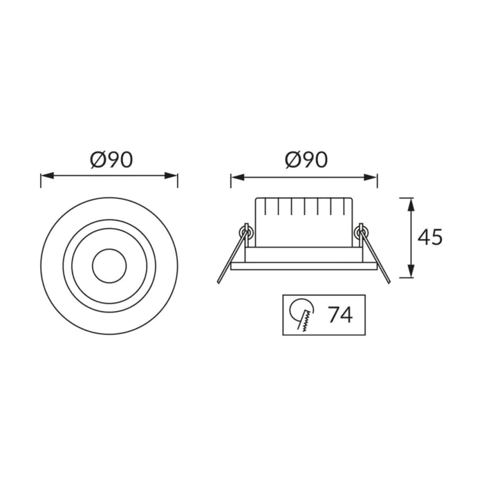 Oprawa downlight, Oprawa wpuszczana Struhm 03861