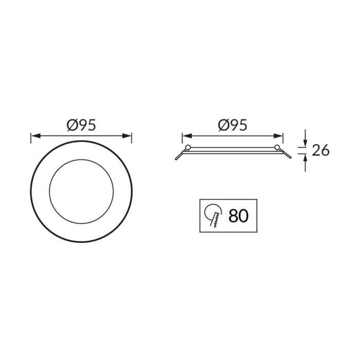 Oprawa downlight, Oprawa wpuszczana Struhm 04740