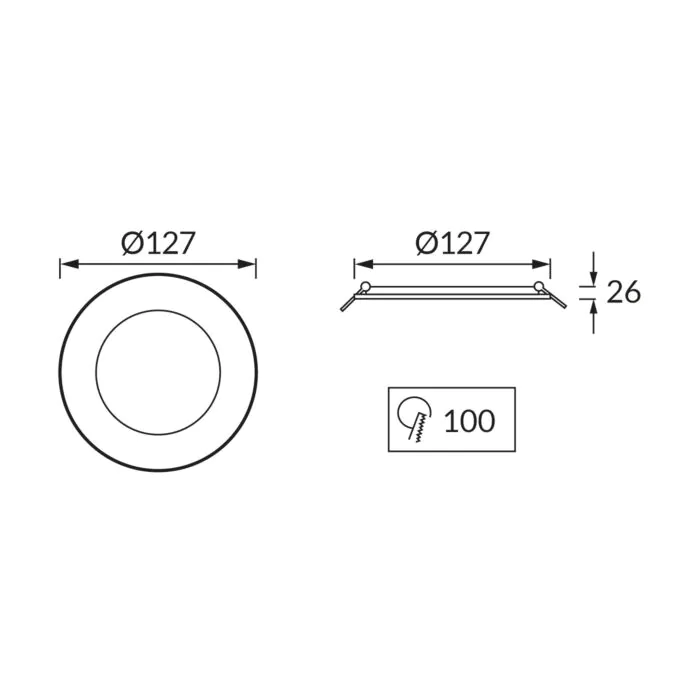 Oprawa downlight, Oprawa wpuszczana Struhm 04743