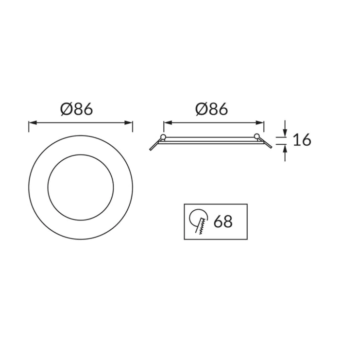 Oprawa downlight, Oprawa wpuszczana Struhm 03535