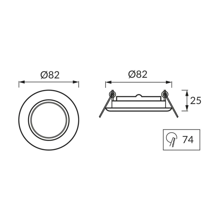 Oprawa downlight, Oprawa wpuszczana Struhm 01219