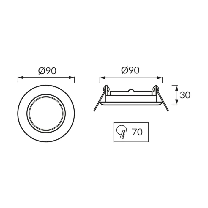 Oprawa downlight, Oprawa wpuszczana Struhm 01209