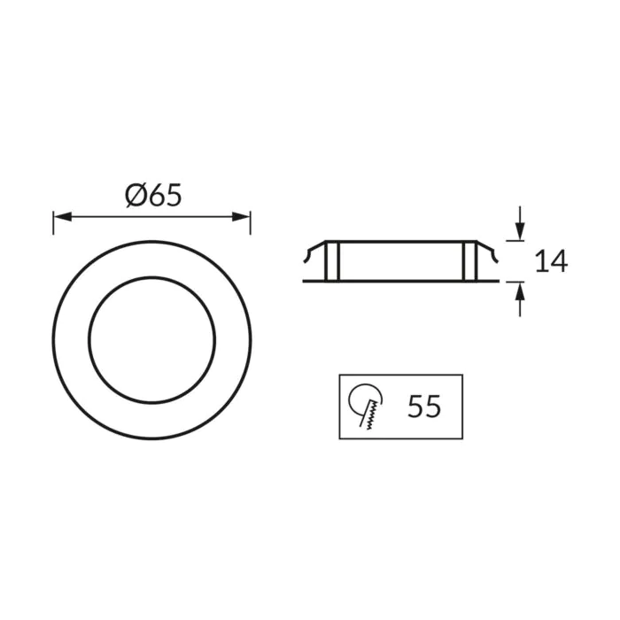 Oprawa downlight, Oprawa wpuszczana Struhm 04458